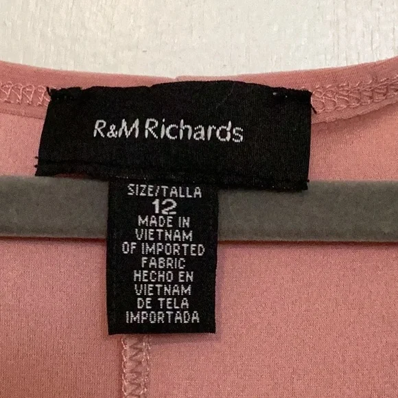 R&M Richards Sleeveless Floral Jacket Dress With Detachable Necklace, Pink, 12. - Picture 7 of 10